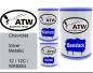 Preview: Chevrolet, Silver Metallic, 12 / 12C / WA9284: 500ml Lackdose + 500ml Klarlack + 250ml Härter - Set, von ATW Autoteile West.